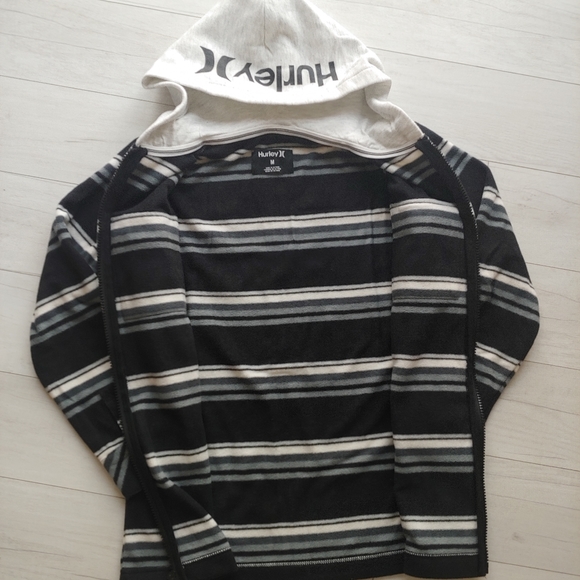 HURLEY NEW boys Artic Fleece Full Zip Hoodie Shacket - Picture 5 of 13